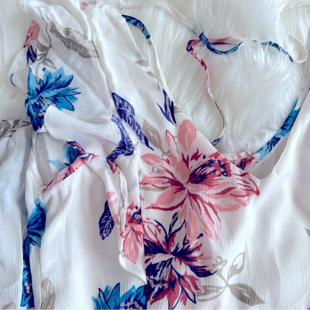 Women’s Floral Romper Maxi Dress - Picture 7 of 8